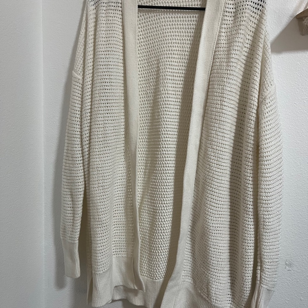 GAP Cream Women's Open Knit Cardigan